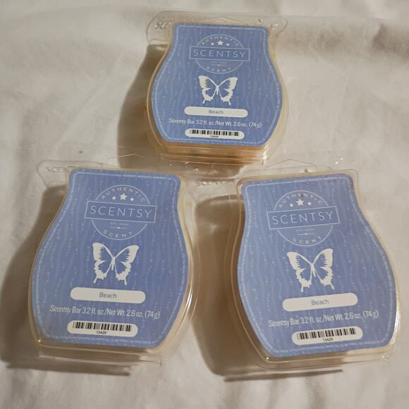 Scentsy Bar BEACH 3.2 oz Authentic(Set of 3) scented wax - Picture 1 of 3